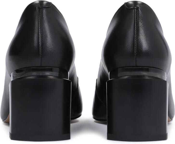 Kazar Minimalistische leren pumps met versierde hak Black Dames