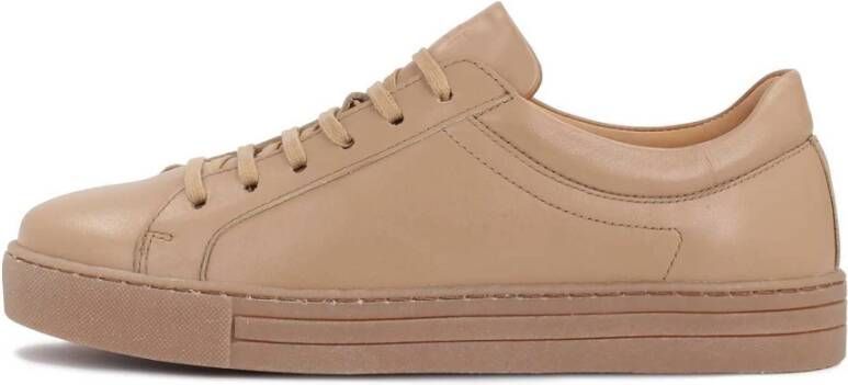 Kazar Minimalistische lichtbruine sneakers Brown Dames