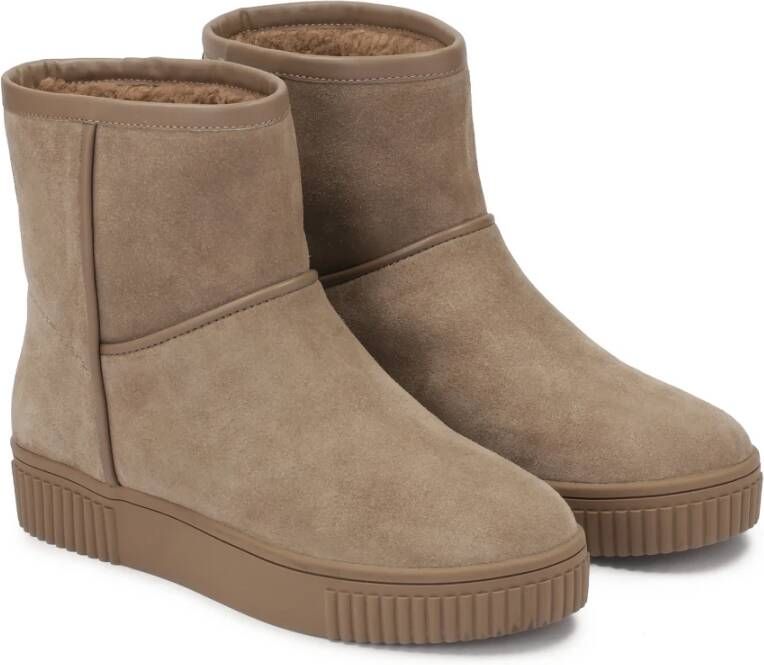 Kazar Minimalistische suède sneeuwlaarzen Beige Dames