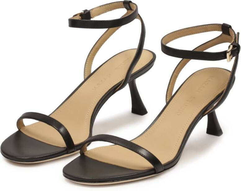 Kazar Minimalistische Zwarte Sandalen met Hak Black Dames