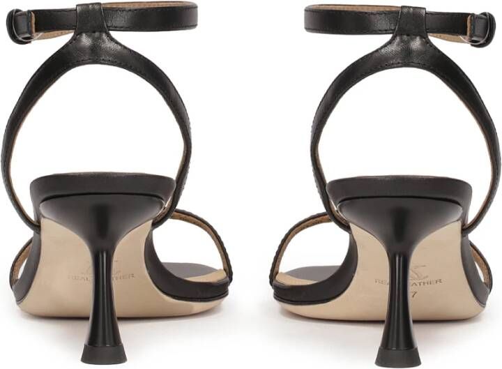 Kazar Minimalistische Zwarte Sandalen met Hak Black Dames