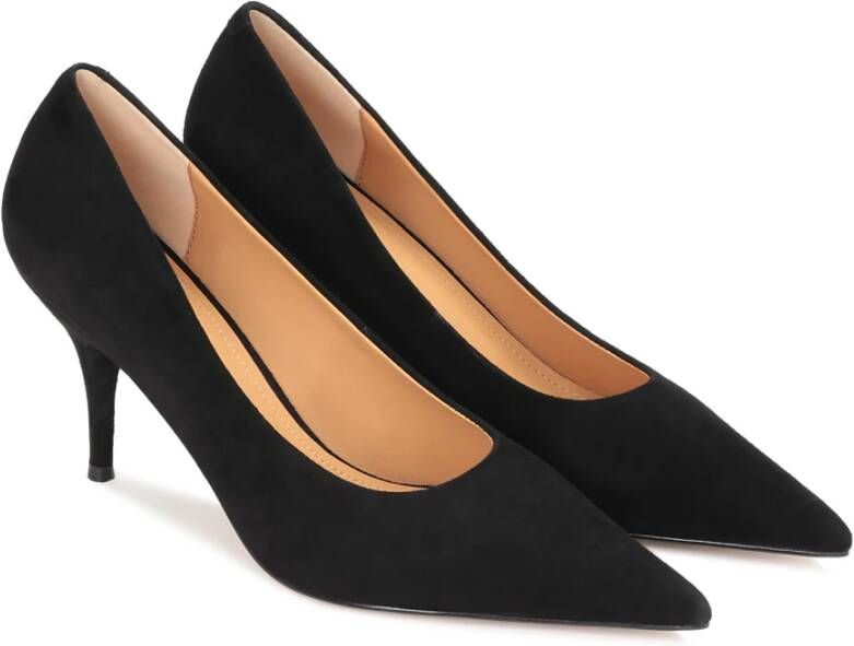 Kazar Minimalistische zwarte suède stiletto's Black Dames