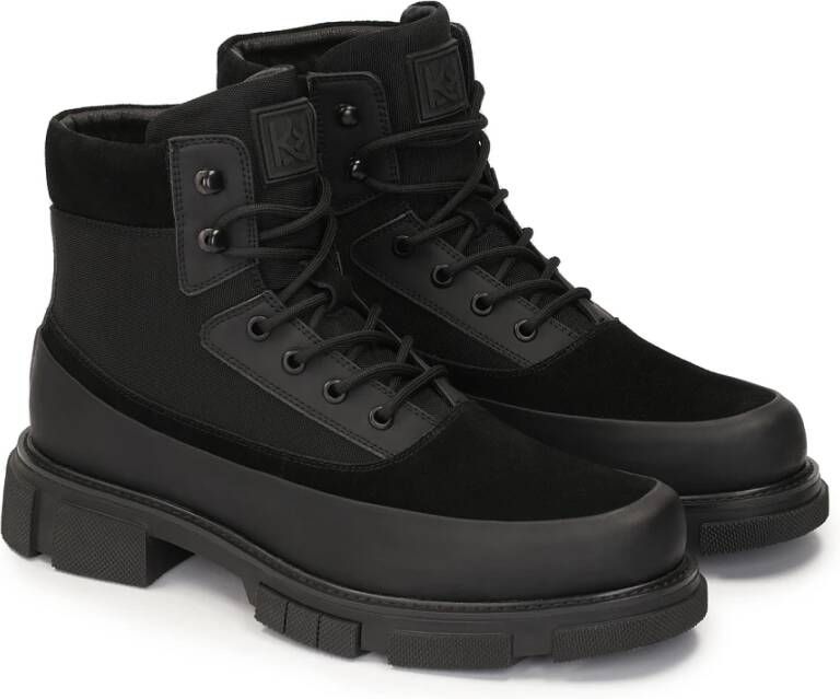 Kazar Moderne hoge veterschoenen voor mannen Black Heren