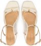 Kazar Monogram sandalen met bandjes op een platform met een monogram hanger Beige Dames - Thumbnail 4