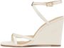 Kazar Monogram sandalen met bandjes op een platform met een monogram hanger Beige Dames - Thumbnail 5