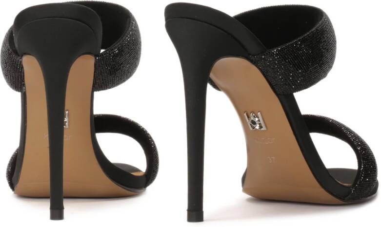 Kazar Muiltjes op een slanke stilettohak met kristallen Black Dames