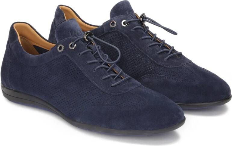 Kazar Navy blauwe luchtige suède halfschoenen Blue Heren