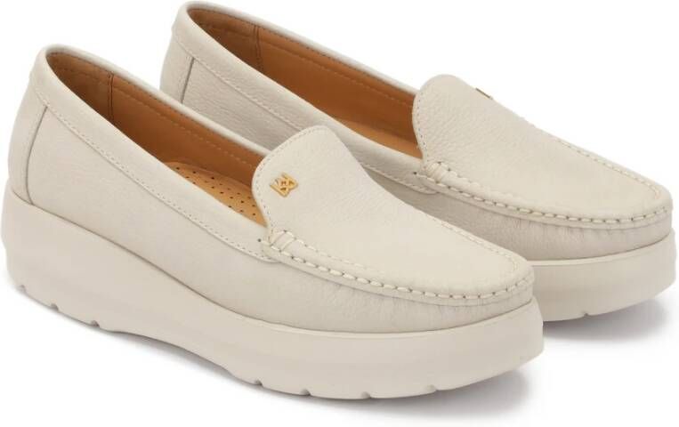 Kazar Nubuck halfschoenen met dikke zool White Dames