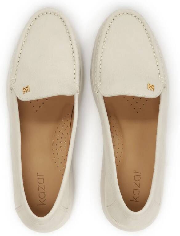 Kazar Nubuck halfschoenen met dikke zool White Dames