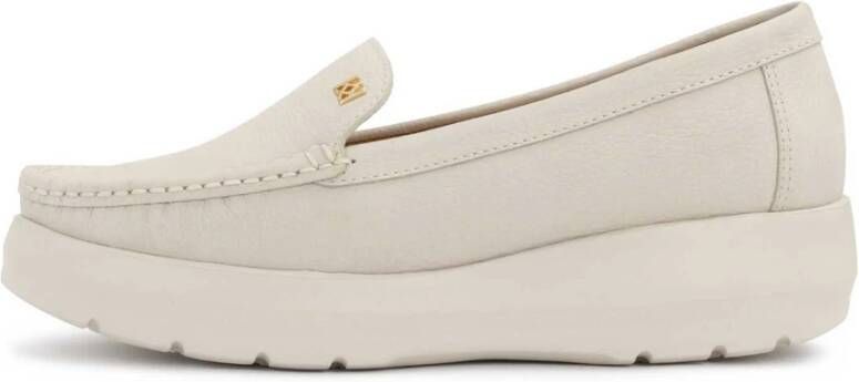 Kazar Nubuck halfschoenen met dikke zool White Dames