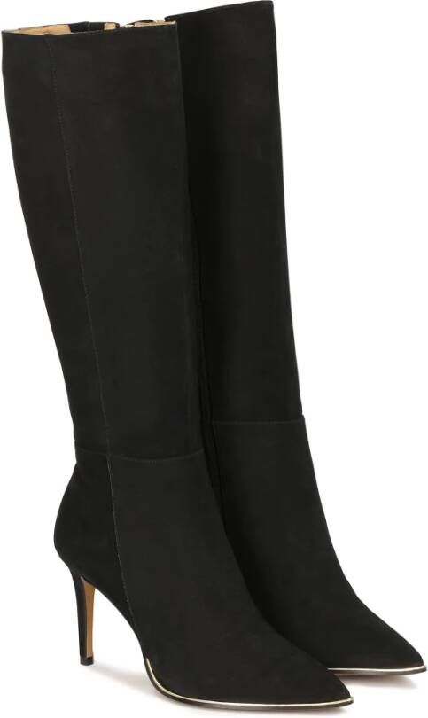 Kazar Nubuck laarzen met puntige neuzen Black Dames