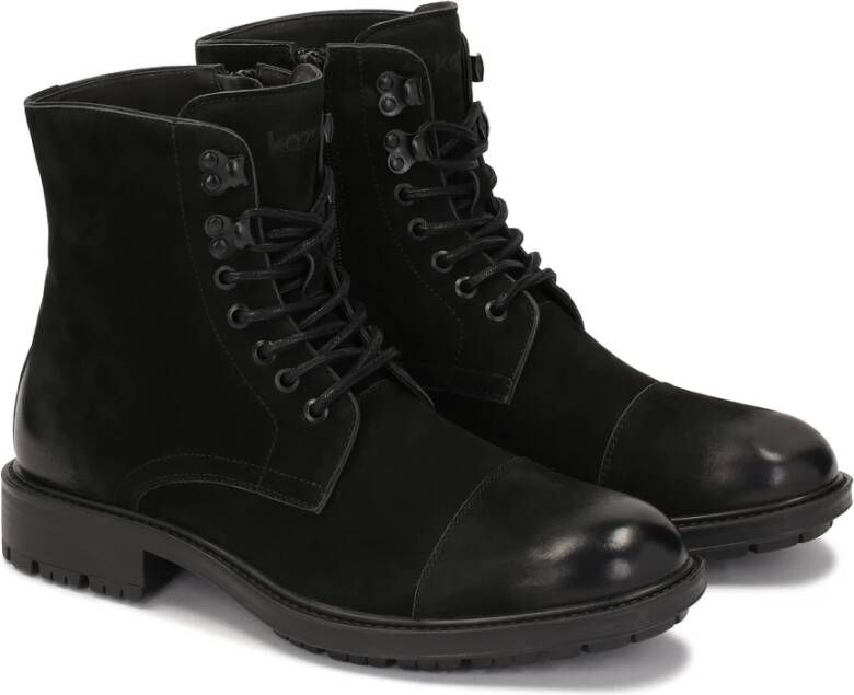 Kazar Nubuck laarzen met vastgebonden bovenkant Black Heren