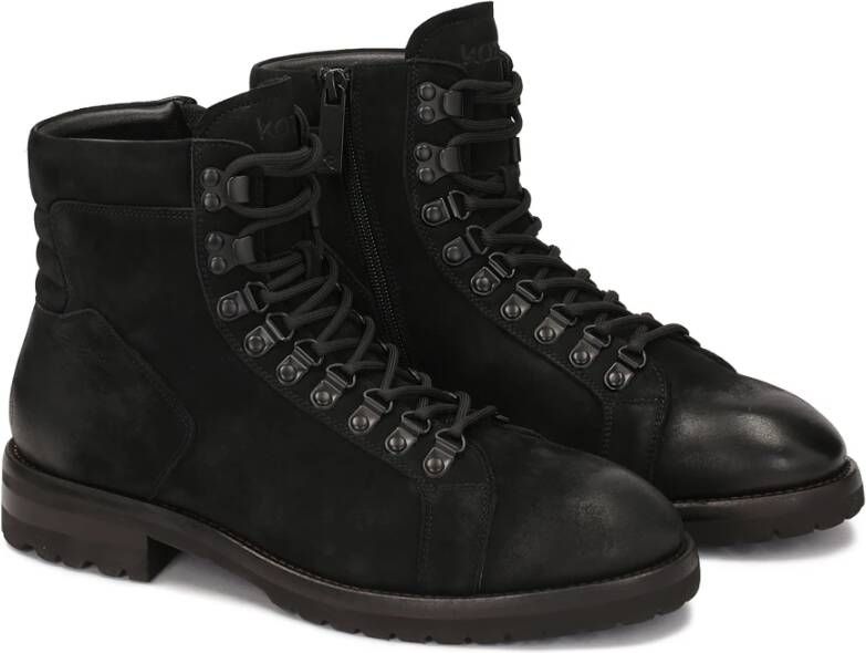 Kazar Nubuck zwarte herenlaarzen Black Heren