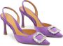 Kazar Paarse stoffen slingback pumps Purple Dames - Thumbnail 3