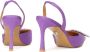 Kazar Paarse stoffen slingback pumps Purple Dames - Thumbnail 4