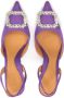 Kazar Paarse stoffen slingback pumps Purple Dames - Thumbnail 5