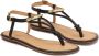 Kazar Platte flip-flop sandalen met metalen versiering Black Dames - Thumbnail 2