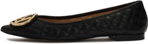 Kazar Platte gewatteerde monogram pumps Black Dames