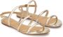 Kazar Platte gouden sandalen met drie bandjes Yellow Dames - Thumbnail 2