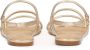 Kazar Platte gouden sandalen met drie bandjes Yellow Dames - Thumbnail 6