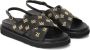 Kazar Platte sandalen versierd met metalen monogrammen Black Dames - Thumbnail 2