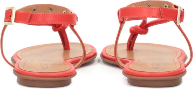 Kazar Rode flip-flop-stijl sandalen met een medailleversiering Red Dames