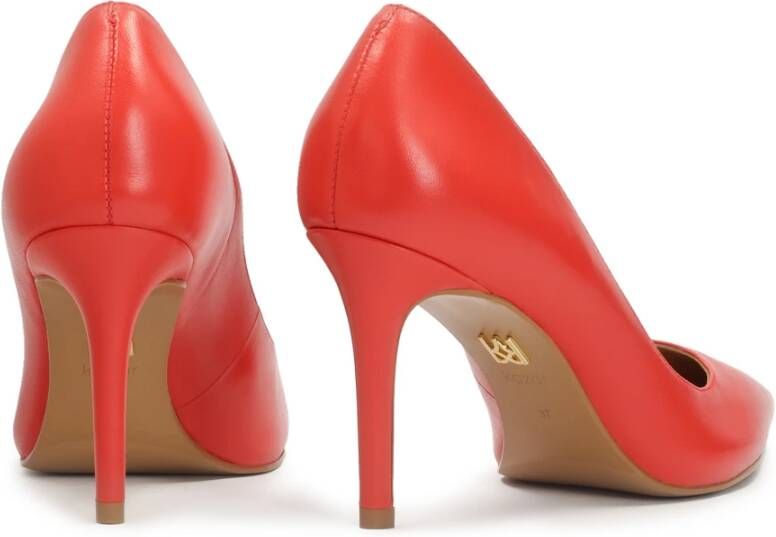 Kazar Rode graanlederen stiletto's Red Dames