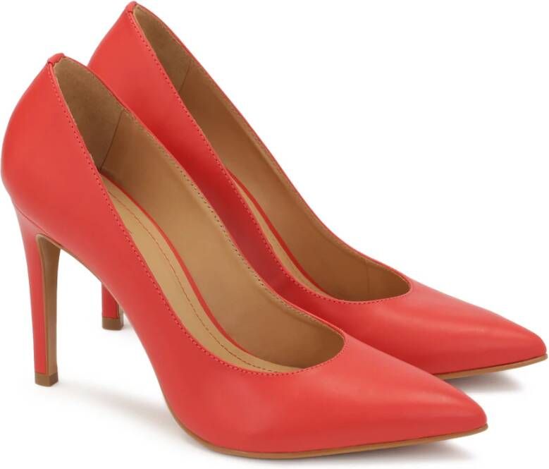 Kazar Rode leren stiletto pumps Red Dames