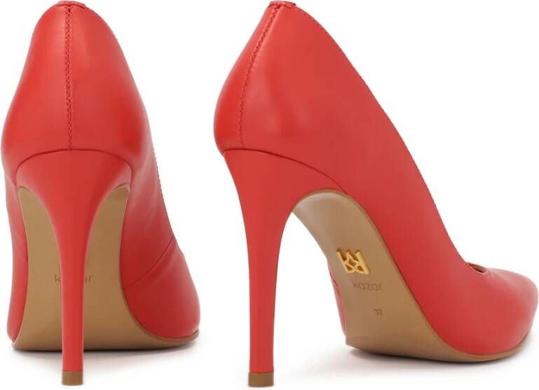 Kazar Rode leren stiletto pumps Red Dames