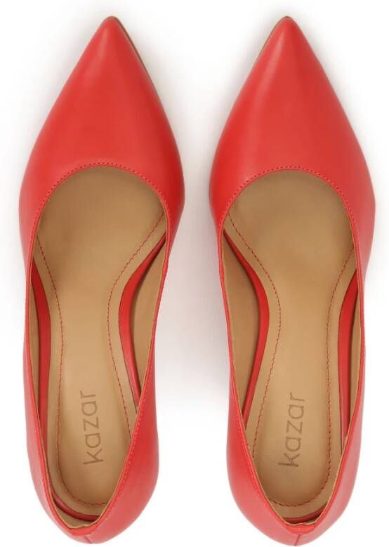 Kazar Rode leren stiletto pumps Red Dames