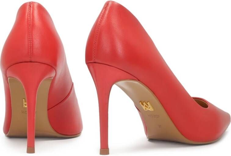 Kazar Rode leren stiletto's met verlengde neus Red Dames