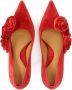 Kazar Rode stoffen pumps met 3D-bloemen Red Dames - Thumbnail 4