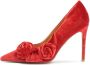 Kazar Rode stoffen pumps met 3D-bloemen Red Dames - Thumbnail 5