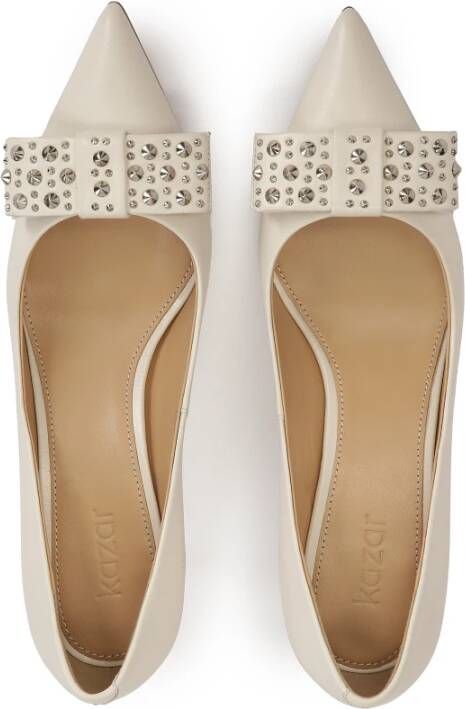 Kazar Room strass strik pumps Beige Dames