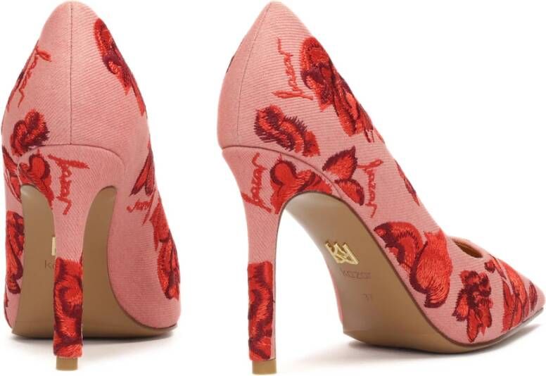 Kazar Roze Bloemen Stiletto's Pink Dames