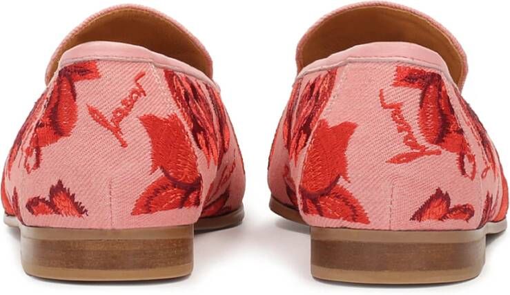 Kazar Roze halfschoenen met rood bloemmotief Multicolor Dames