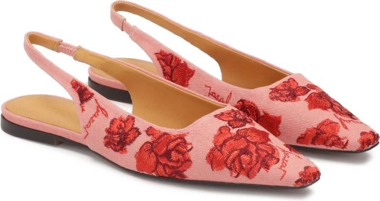 Kazar Roze platte pumps in het bloemmotief van de auteur Multicolor Dames