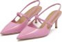 Kazar Studio Roze gelakte pumps met blootgestelde hielen Pink Dames - Thumbnail 10