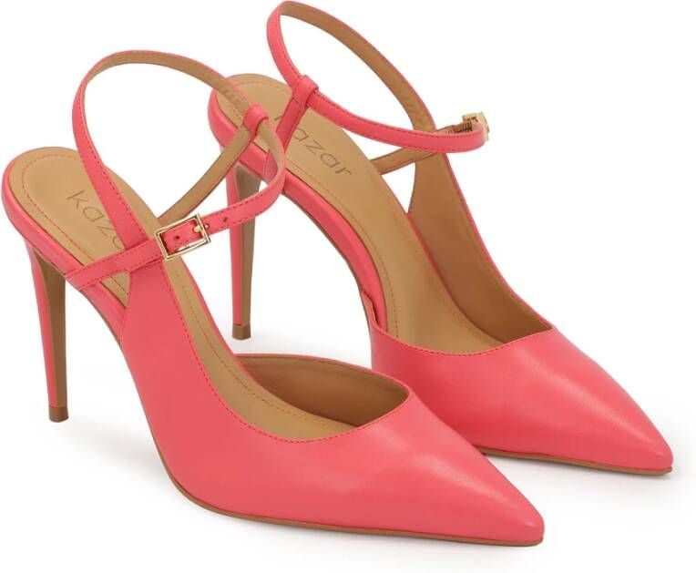 Kazar Roze pumps met open hiel Pink Dames