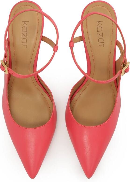 Kazar Roze pumps met open hiel Pink Dames