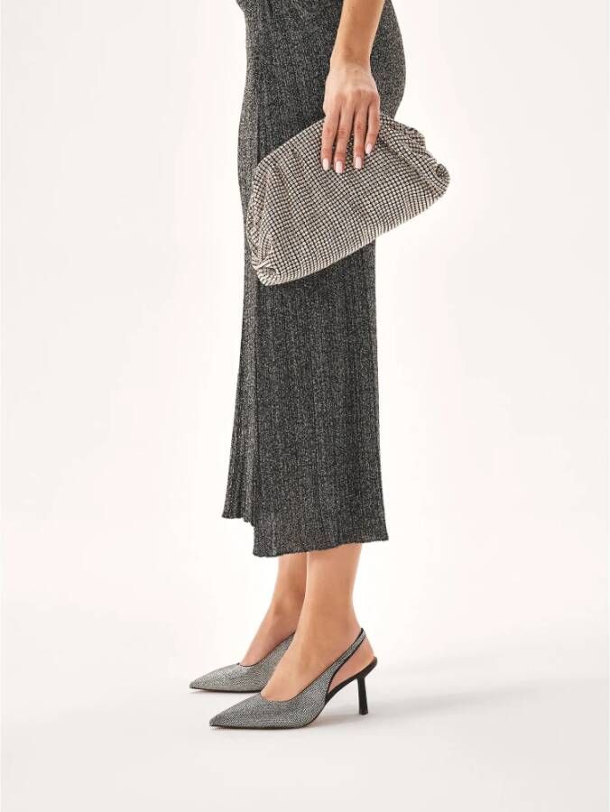 Kazar Slingback pumps versierd met zilveren kristallen Gray Dames