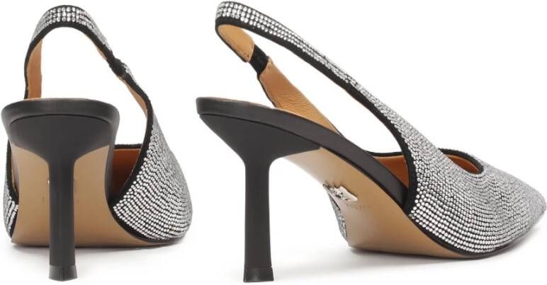 Kazar Slingback pumps versierd met zilveren kristallen Gray Dames