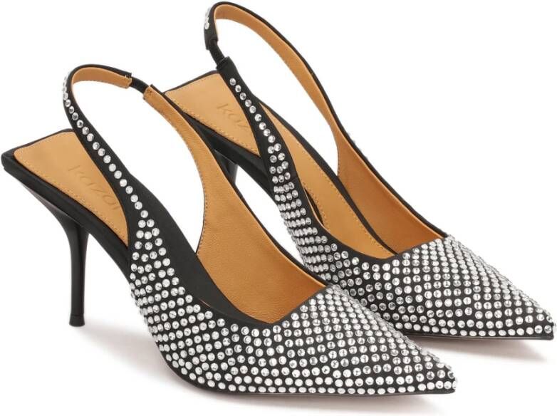 Kazar Slingback pumps versierd met zilveren kristallen Gray Dames