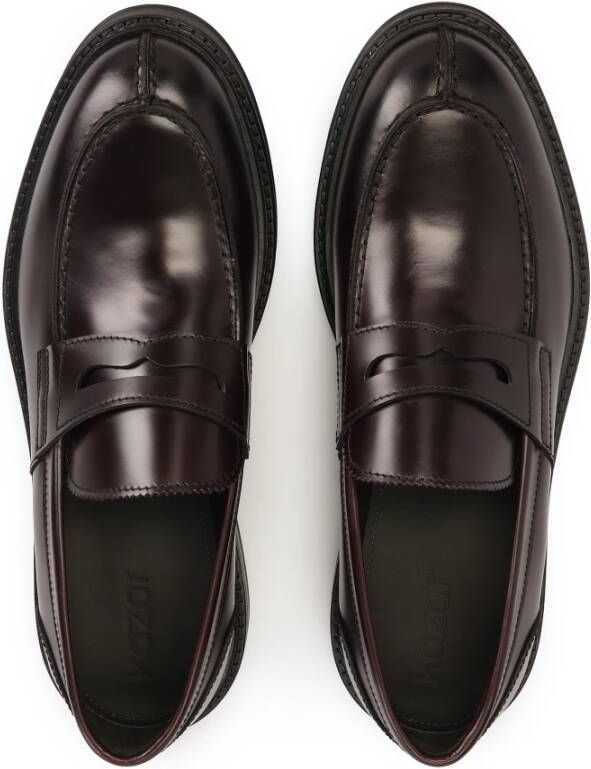 Kazar Slip-on bordeaux loafers Brown Heren