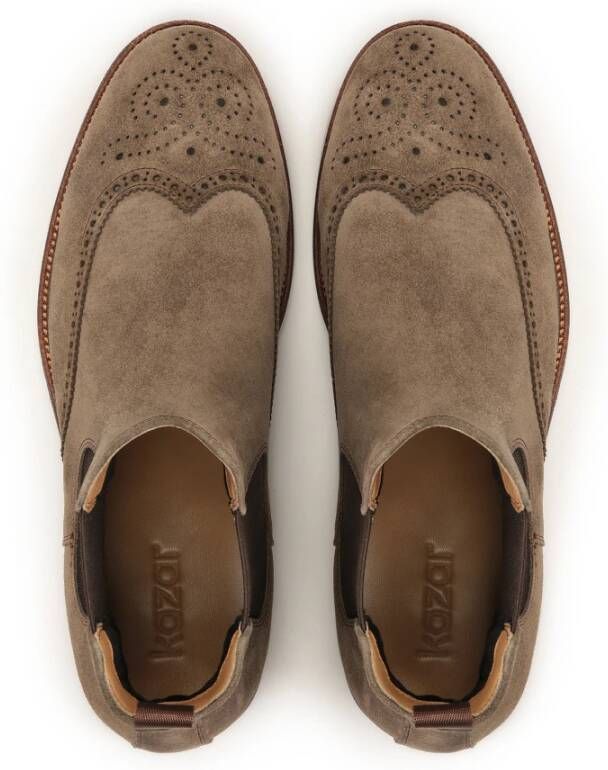 Kazar Slip-on Chelsea-laarzen met rozetversiering Beige Heren