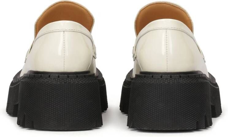 Kazar Stijlvolle Mocassin Stijl Leren Schoenen White Dames