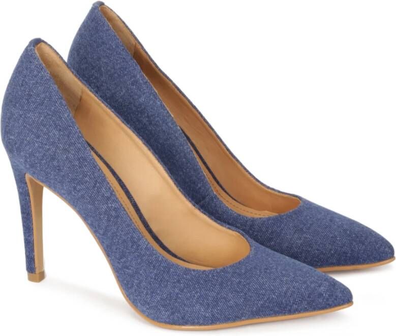 Kazar Stiletto pumps in denim imitatiestof Blue Dames