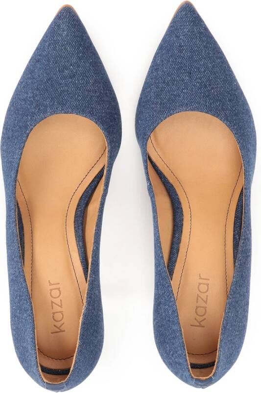 Kazar Stiletto pumps in denim imitatiestof Blue Dames