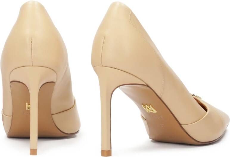 Kazar Stiletto pumps met uitgesneden bovenkant aan de voorkant Beige Dames