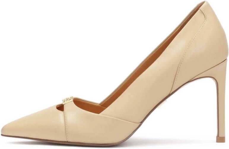 Kazar Stiletto pumps met uitgesneden bovenkant aan de voorkant Beige Dames